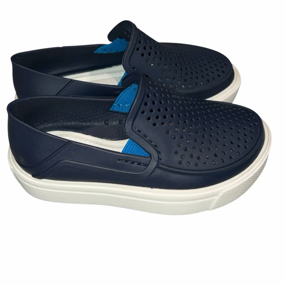 Crocs Citilane Navy Blue Roka Slip On Flats Sneakers Water Boat Shoes size 7